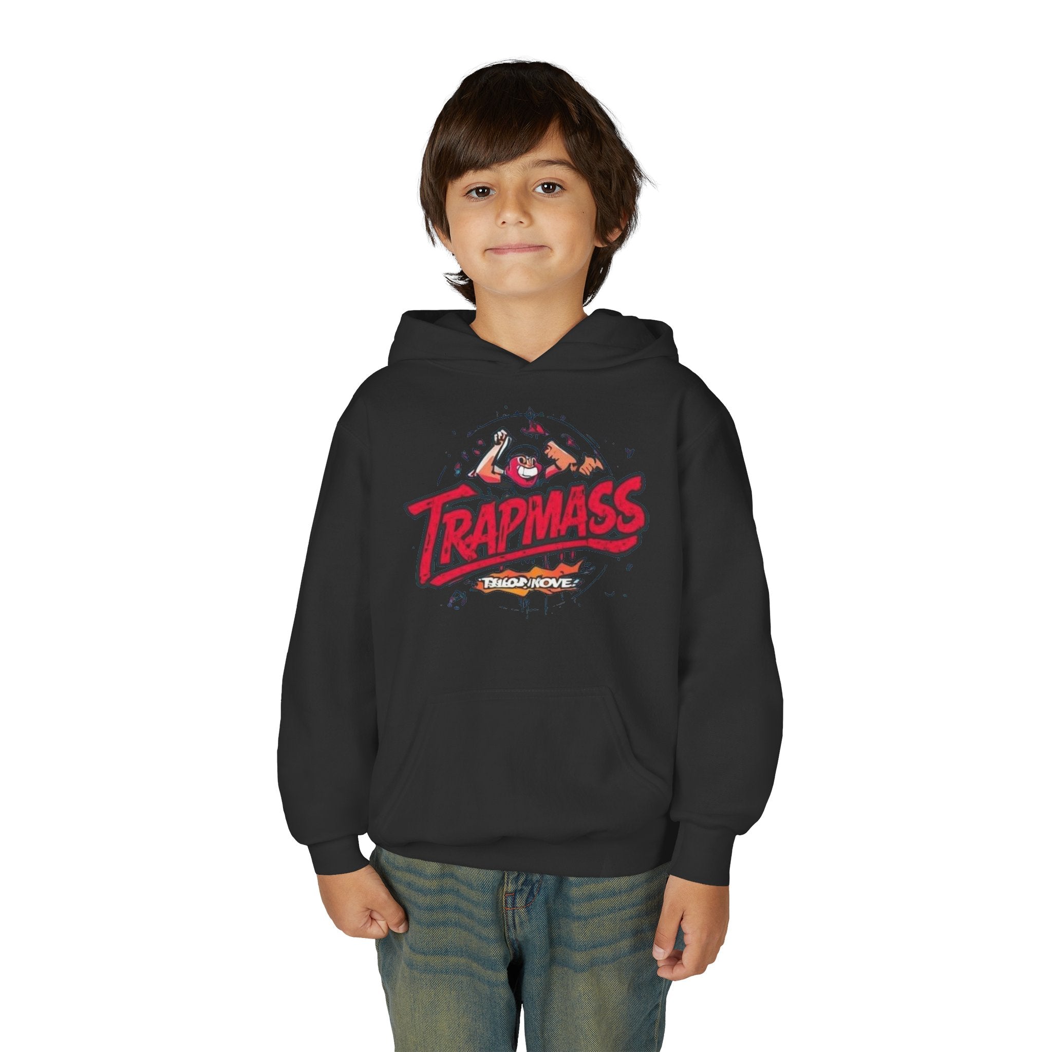 Trapmass Skull Graphic Hoodie — Youth Streetwear Rap-Inspired Pullover