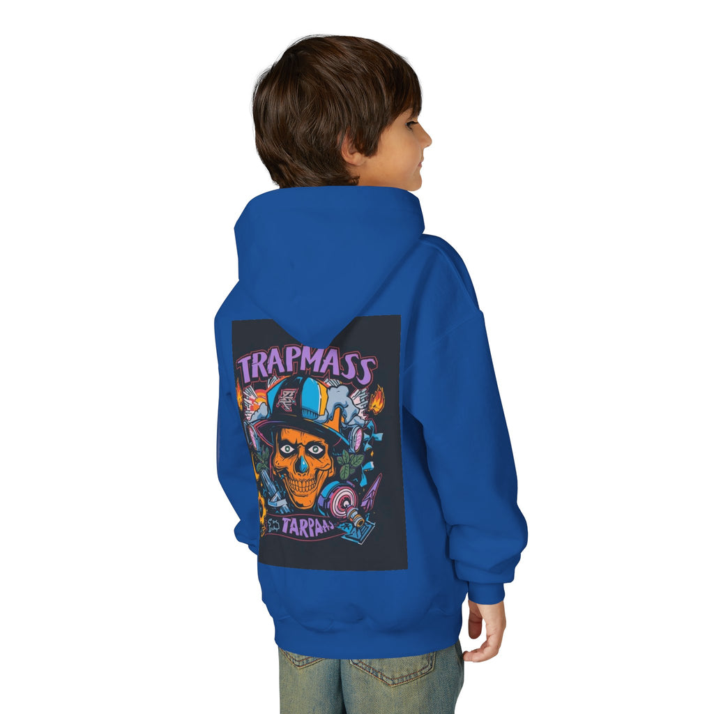 Trapmass Skull Graphic Hoodie — Youth Streetwear Rap-Inspired Pullover