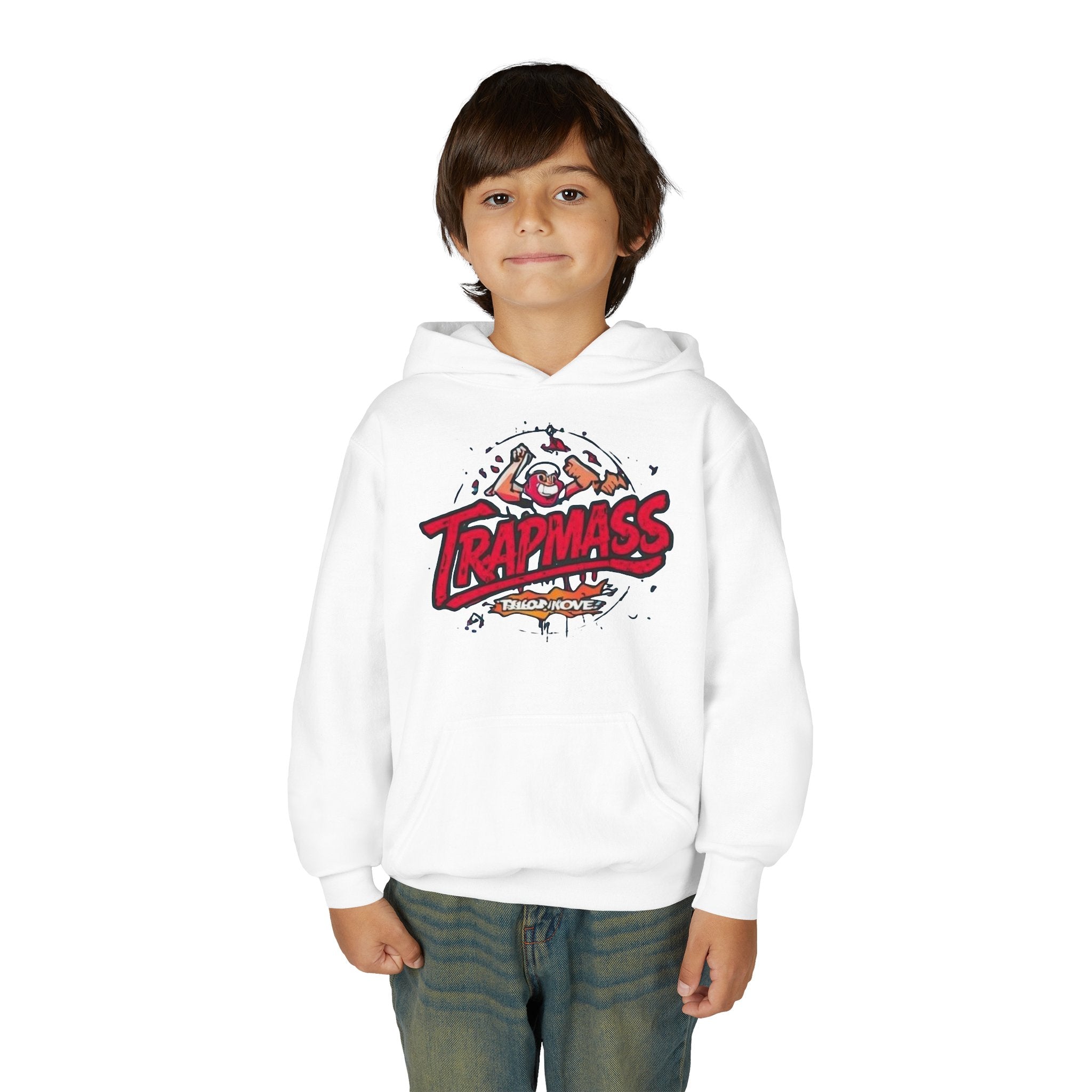 Trapmass Skull Graphic Hoodie — Youth Streetwear Rap-Inspired Pullover