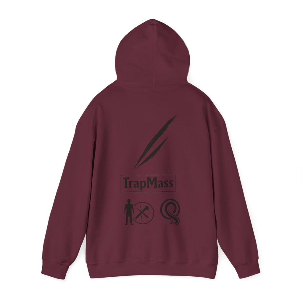 Defeat the Slash Hoodie – Graphic Streetwear Pullover (TrapMass Logo)