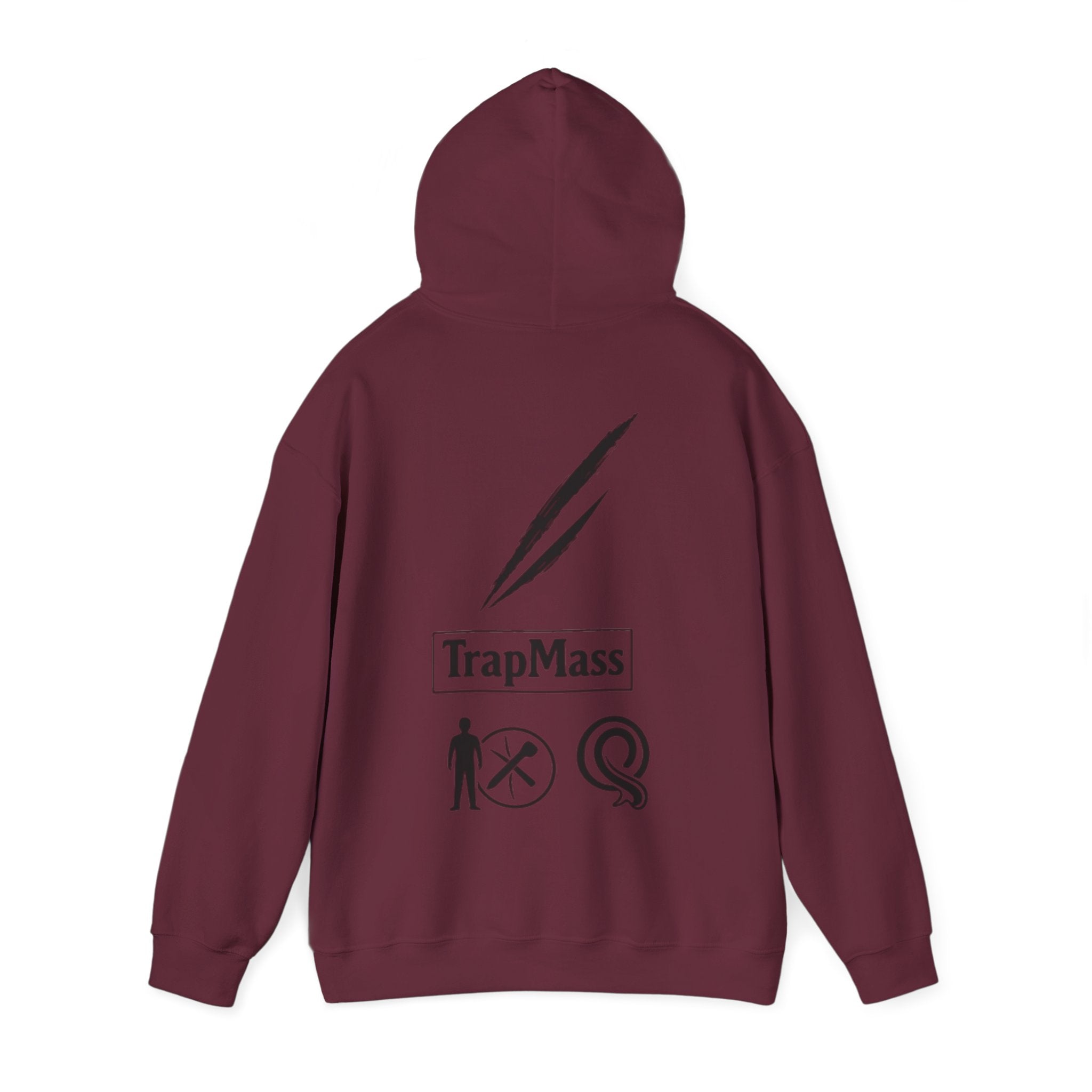 Defeat the Slash Hoodie – Graphic Streetwear Pullover (TrapMass Logo)