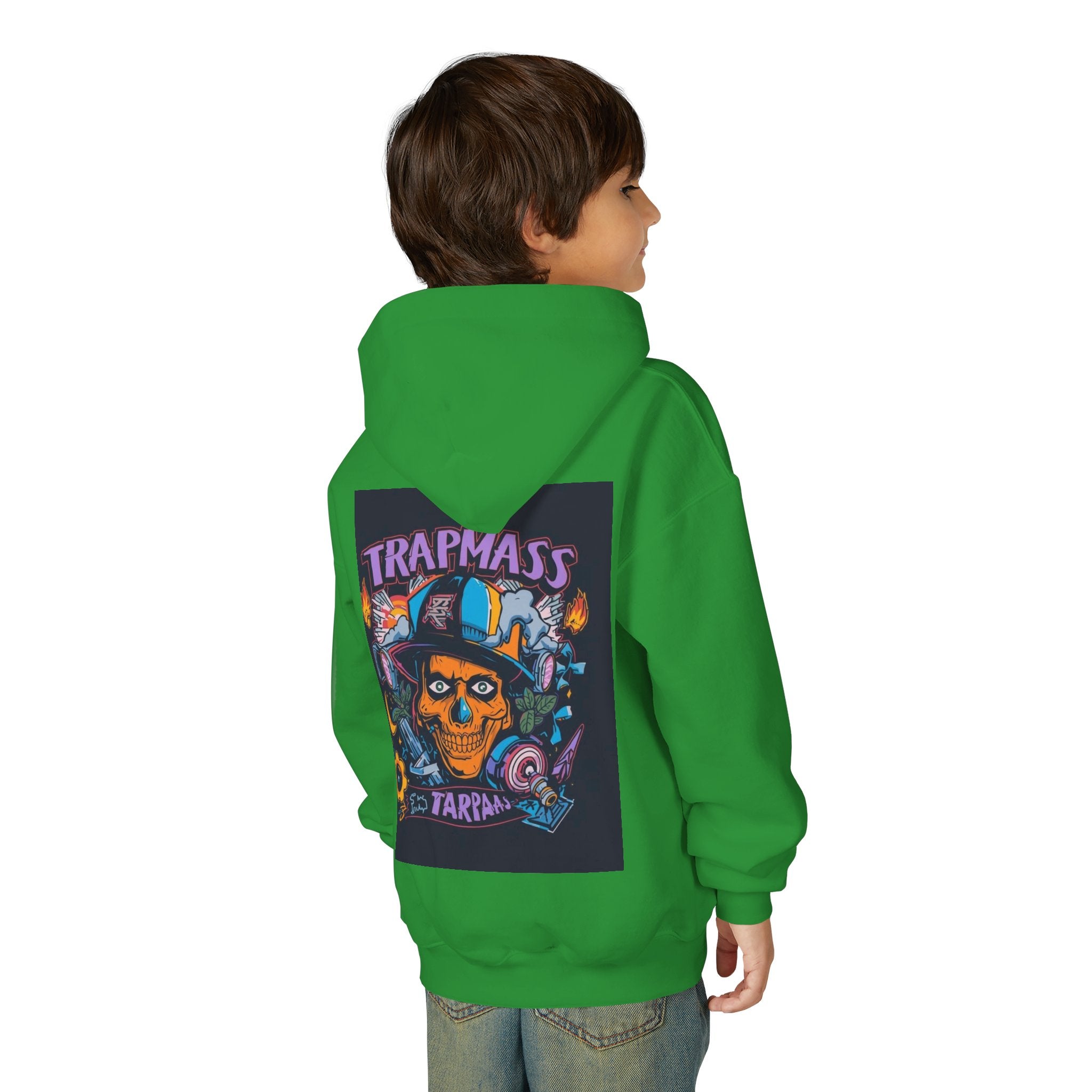 Trapmass Skull Graphic Hoodie — Youth Streetwear Rap-Inspired Pullover