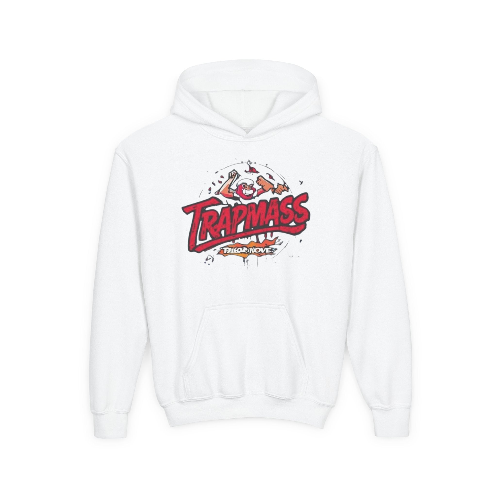 Trapmass Skull Graphic Hoodie — Youth Streetwear Rap-Inspired Pullover