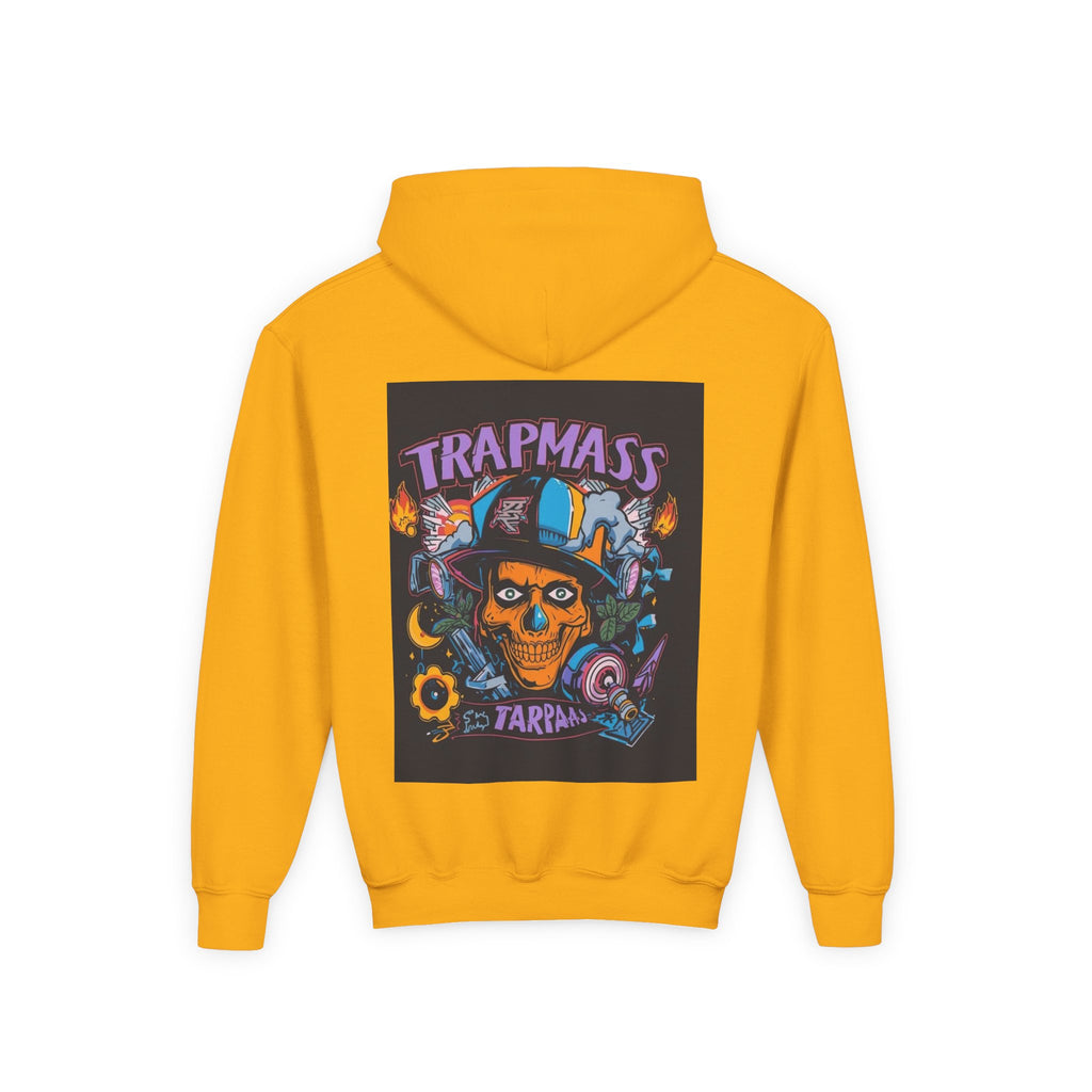 Trapmass Skull Graphic Hoodie — Youth Streetwear Rap-Inspired Pullover