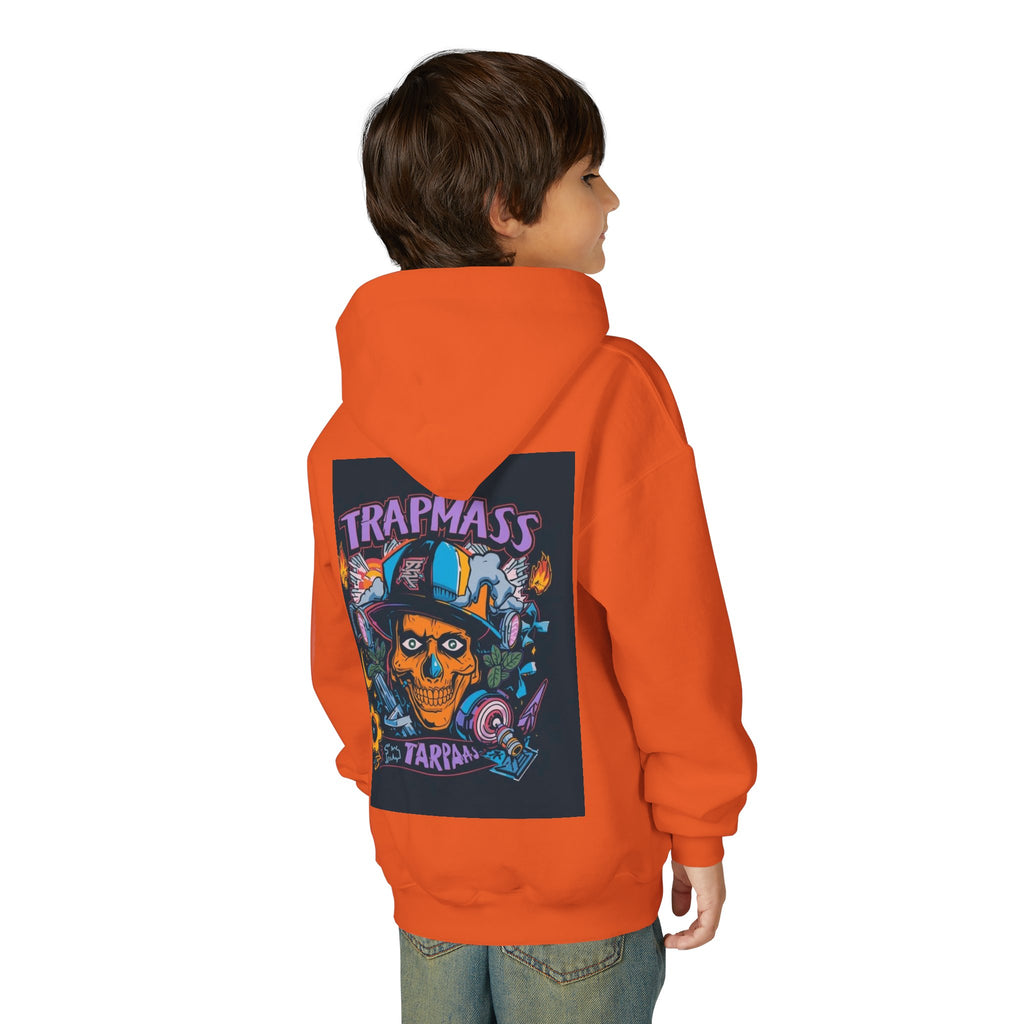 Trapmass Skull Graphic Hoodie — Youth Streetwear Rap-Inspired Pullover