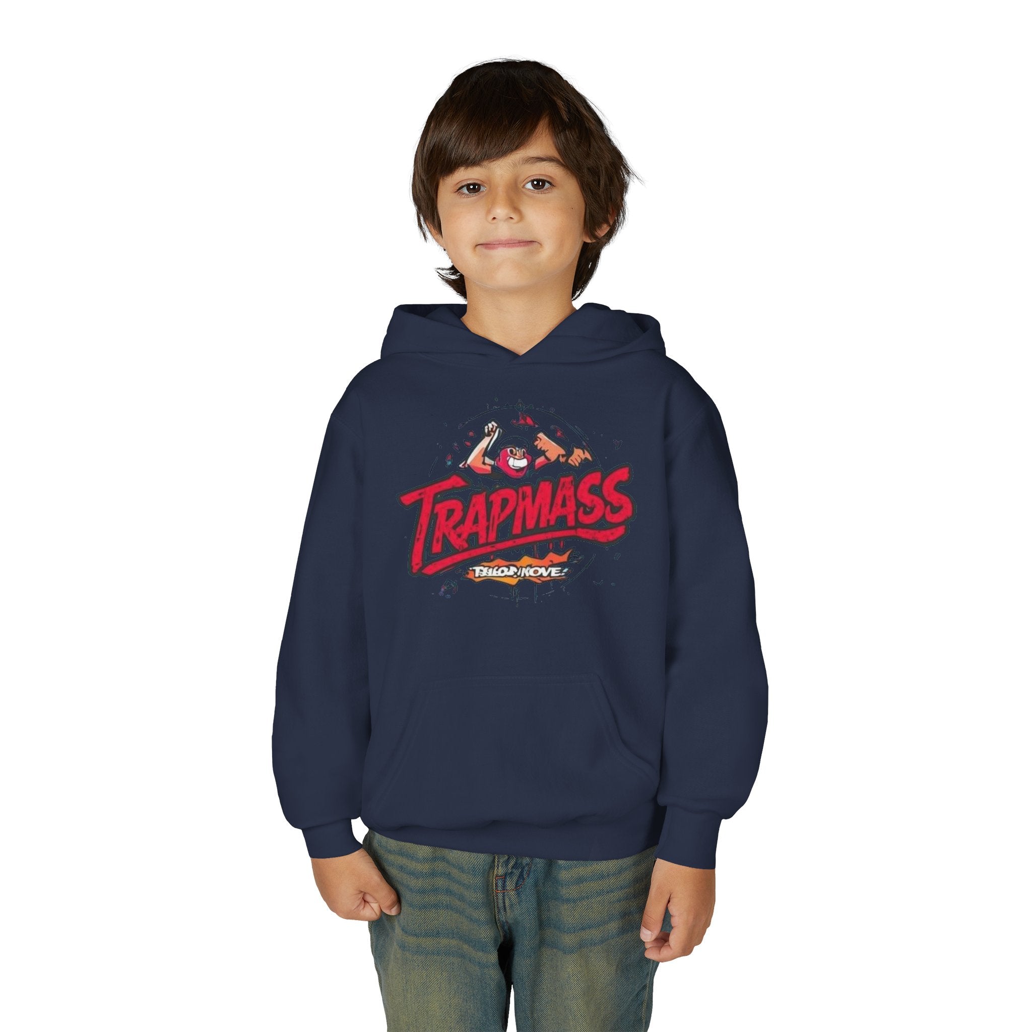 Trapmass Skull Graphic Hoodie — Youth Streetwear Rap-Inspired Pullover
