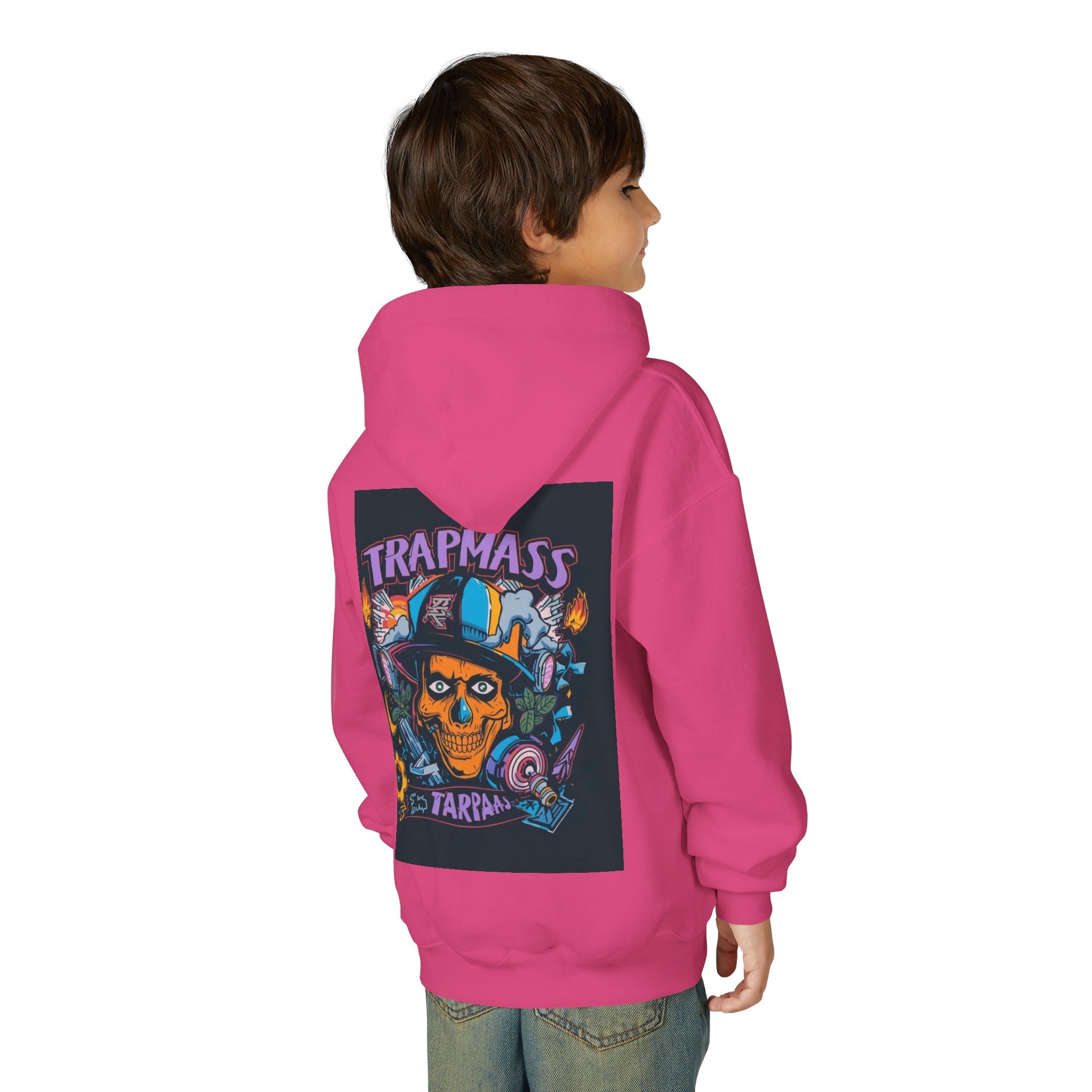 Trapmass Skull Graphic Hoodie — Youth Streetwear Rap-Inspired Pullover