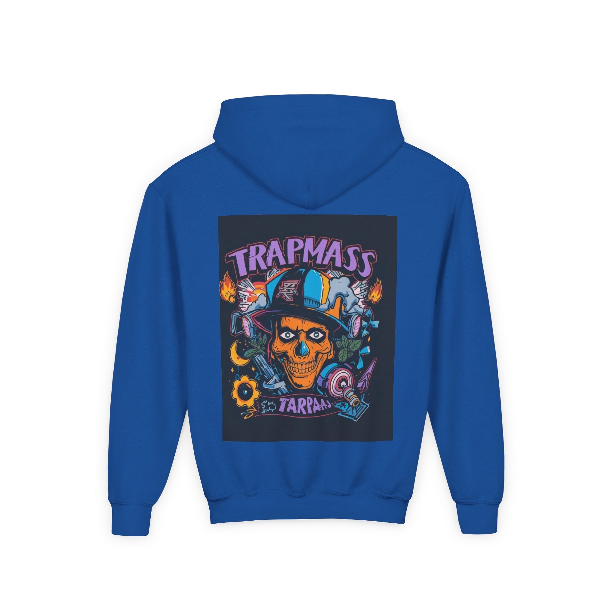 Trapmass Skull Graphic Hoodie — Youth Streetwear Rap-Inspired Pullover