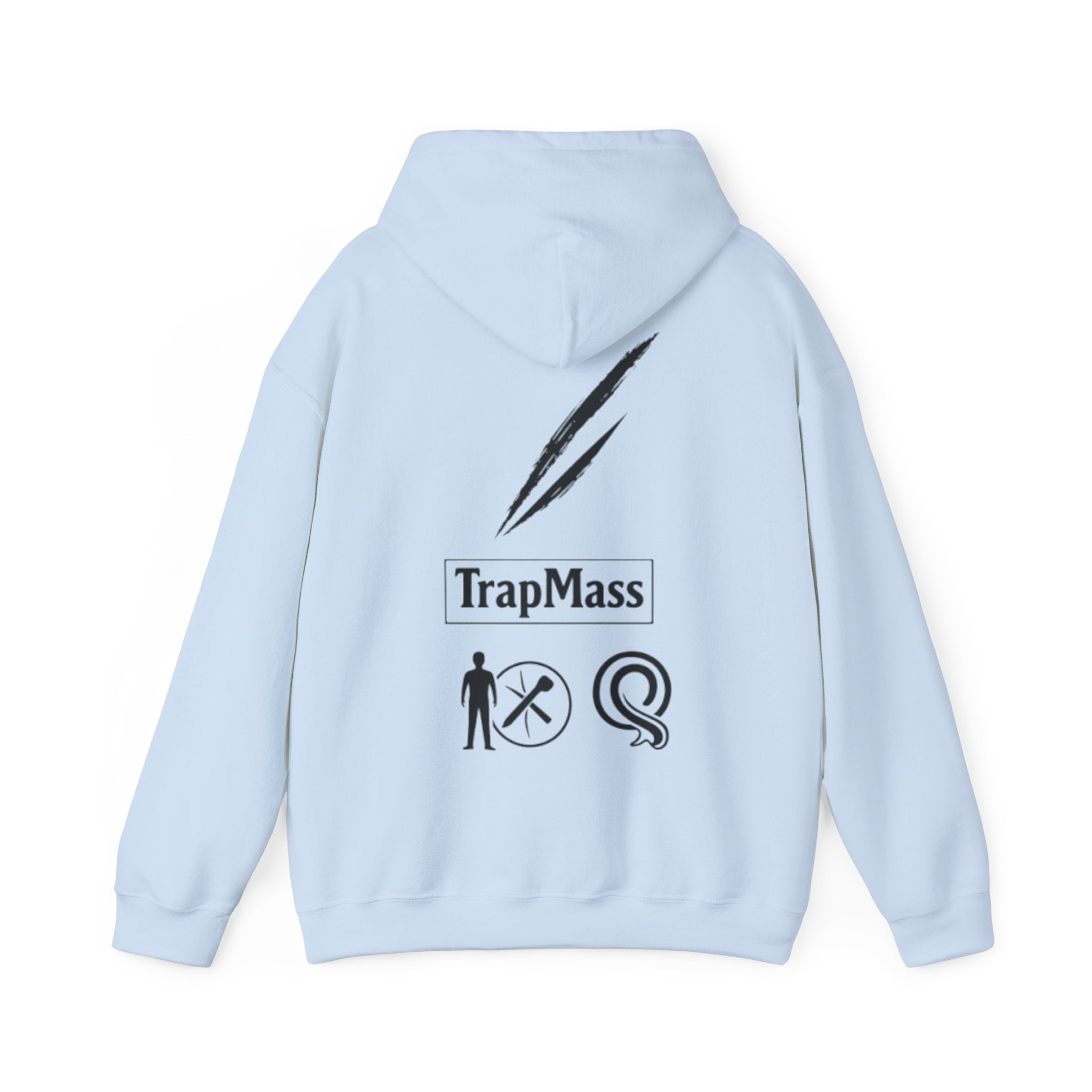 Defeat the Slash Hoodie – Graphic Streetwear Pullover (TrapMass Logo)