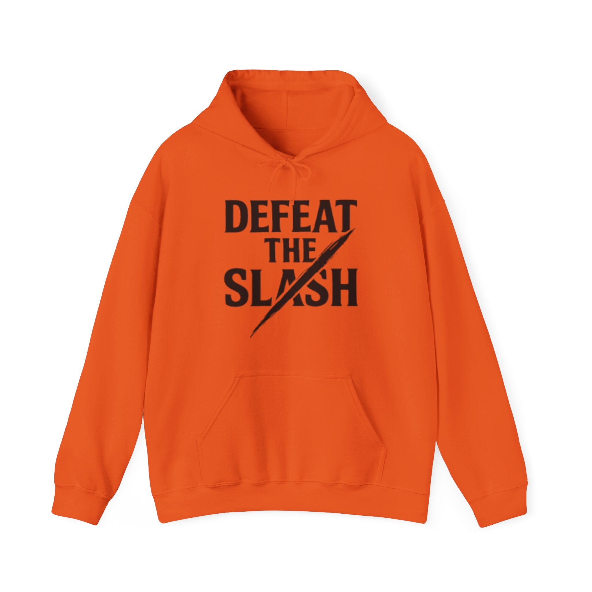 Defeat the Slash Hoodie – Graphic Streetwear Pullover (TrapMass Logo)
