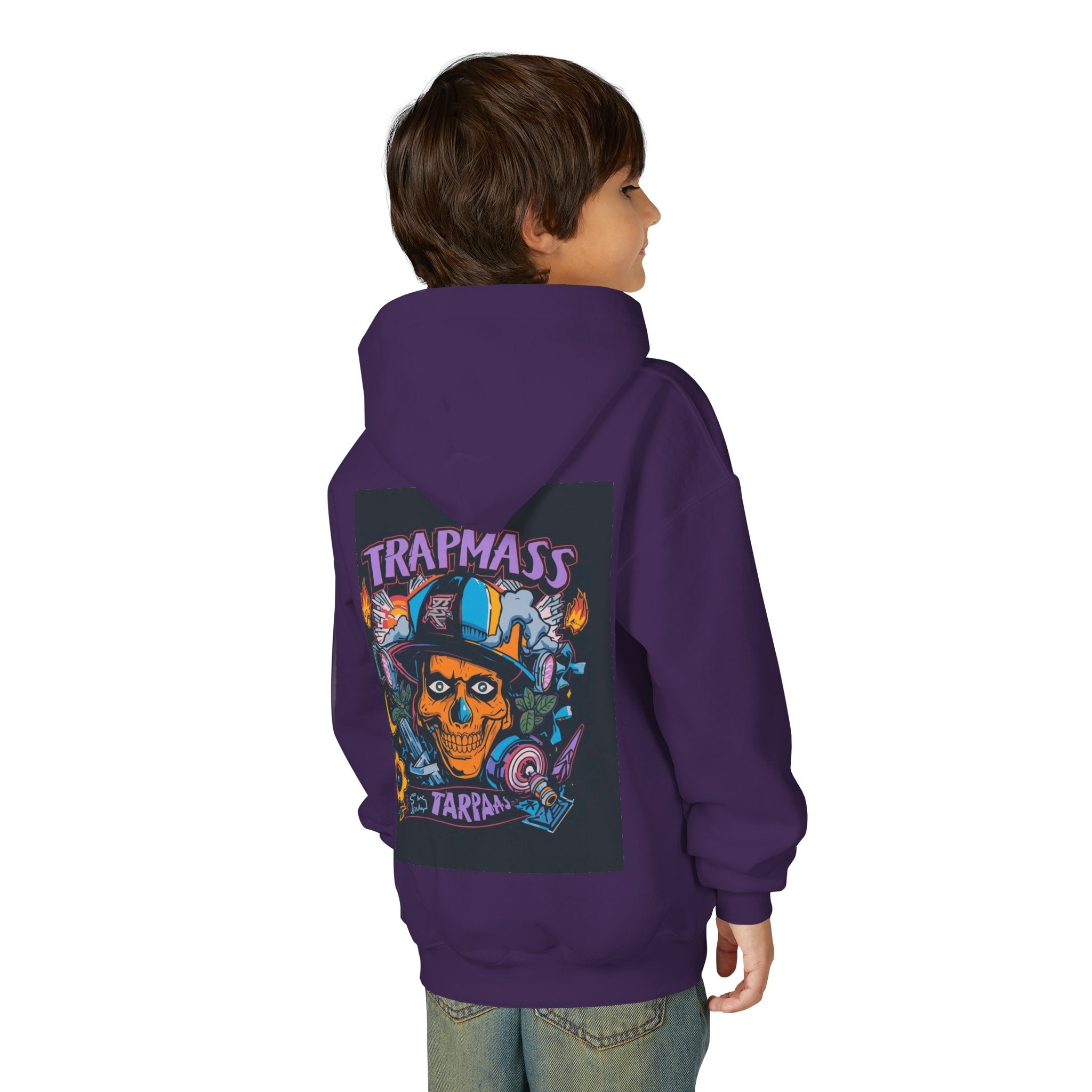 Trapmass Skull Graphic Hoodie — Youth Streetwear Rap-Inspired Pullover