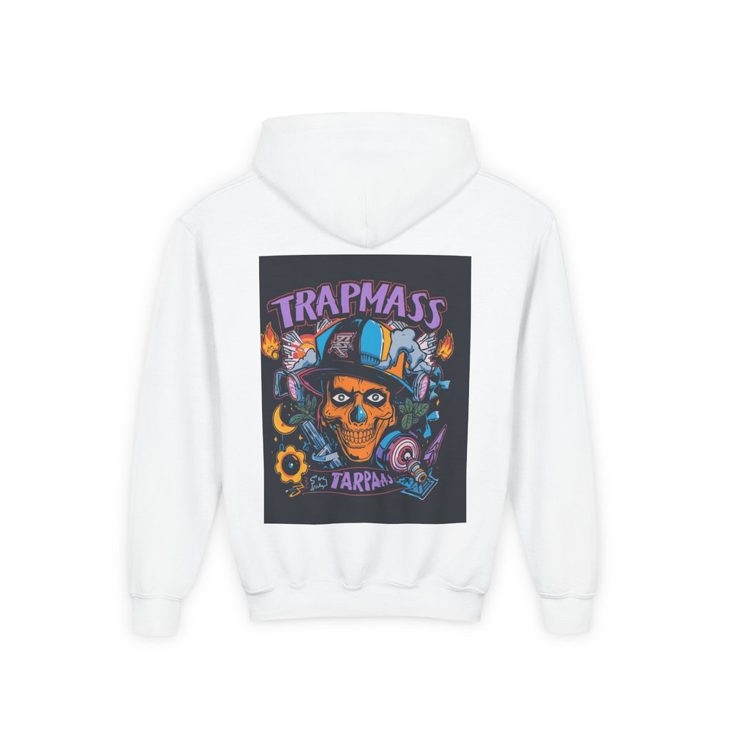 Trapmass Skull Graphic Hoodie — Youth Streetwear Rap-Inspired Pullover