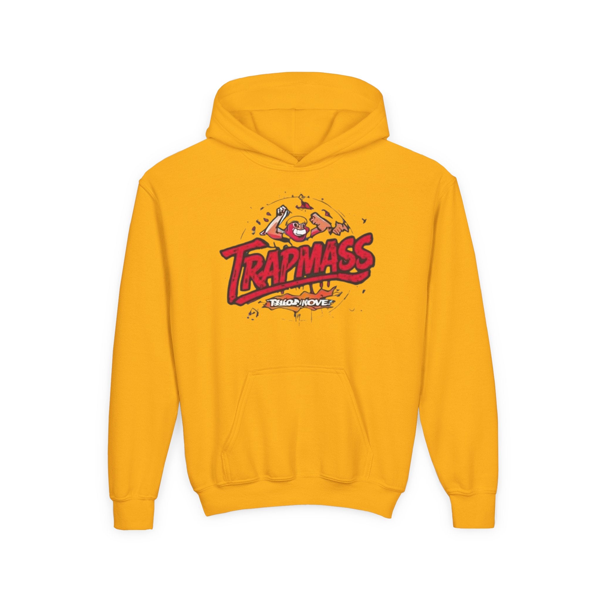 Trapmass Skull Graphic Hoodie — Youth Streetwear Rap-Inspired Pullover