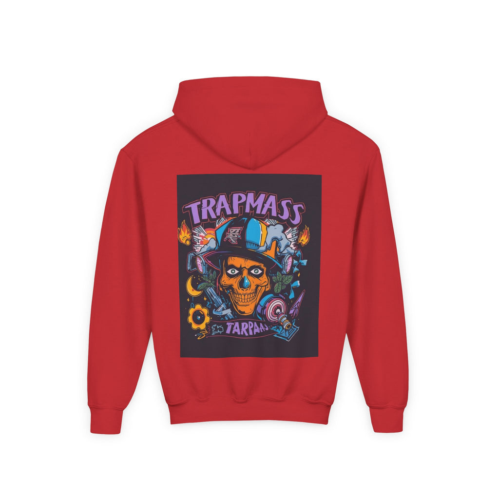 Trapmass Skull Graphic Hoodie — Youth Streetwear Rap-Inspired Pullover