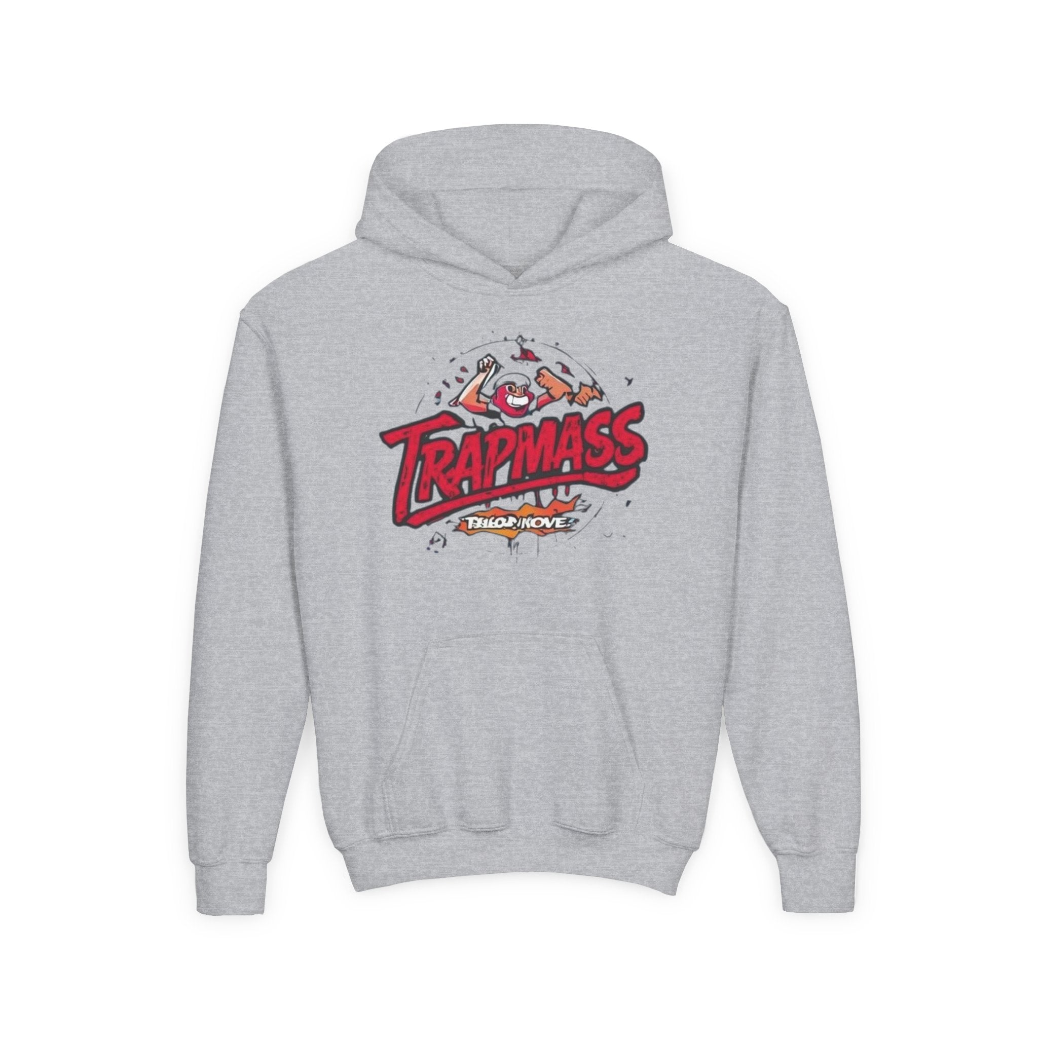 Trapmass Skull Graphic Hoodie — Youth Streetwear Rap-Inspired Pullover