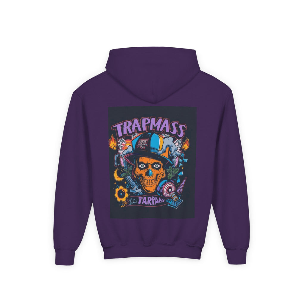 Trapmass Skull Graphic Hoodie — Youth Streetwear Rap-Inspired Pullover