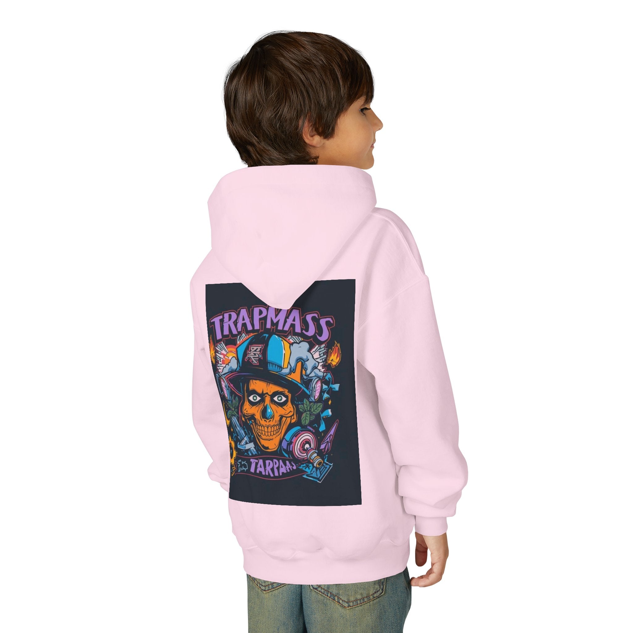 Trapmass Skull Graphic Hoodie — Youth Streetwear Rap-Inspired Pullover