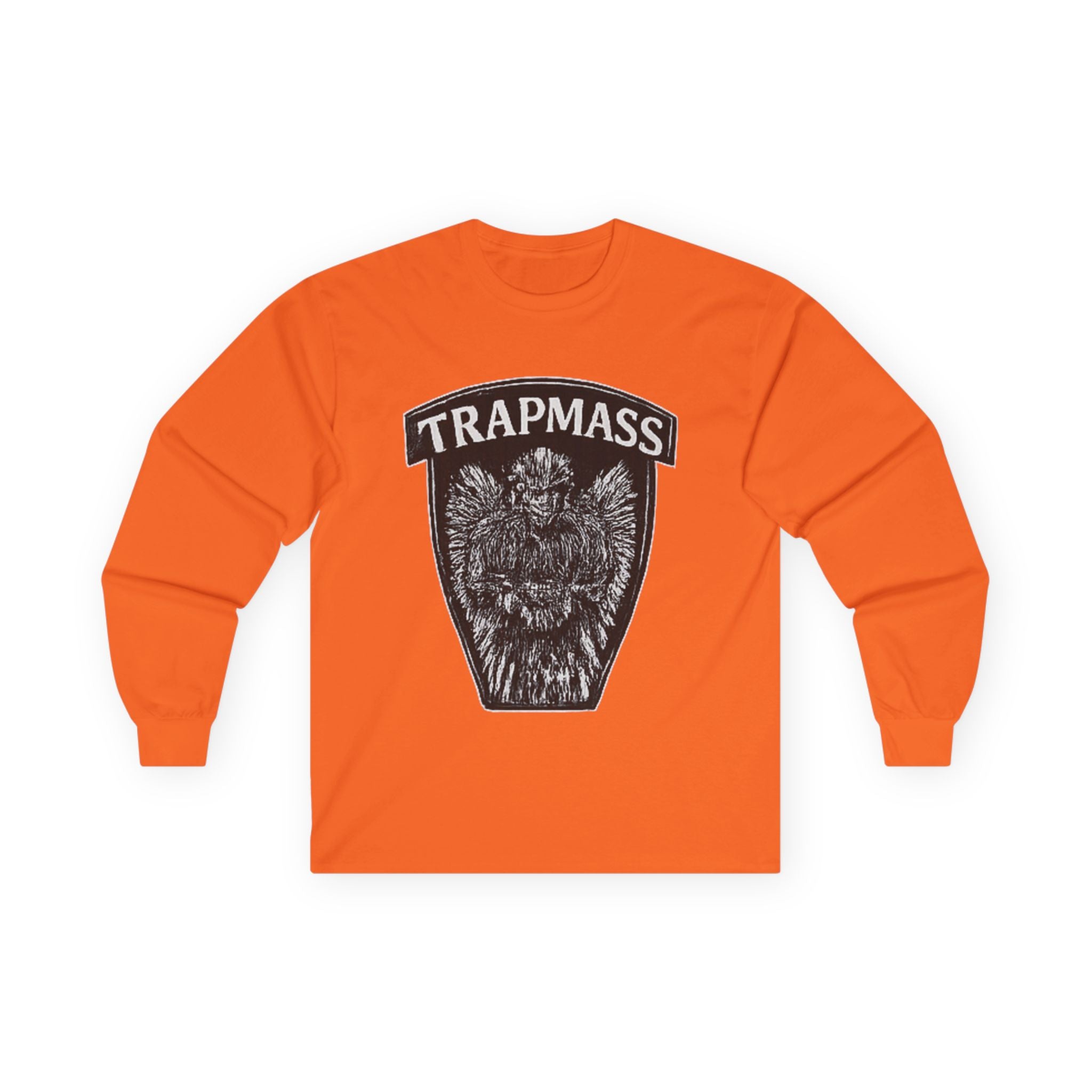 Trapmass Knife The Victory Long Sleeve Tee — Gothic Crest Graphic Shirt