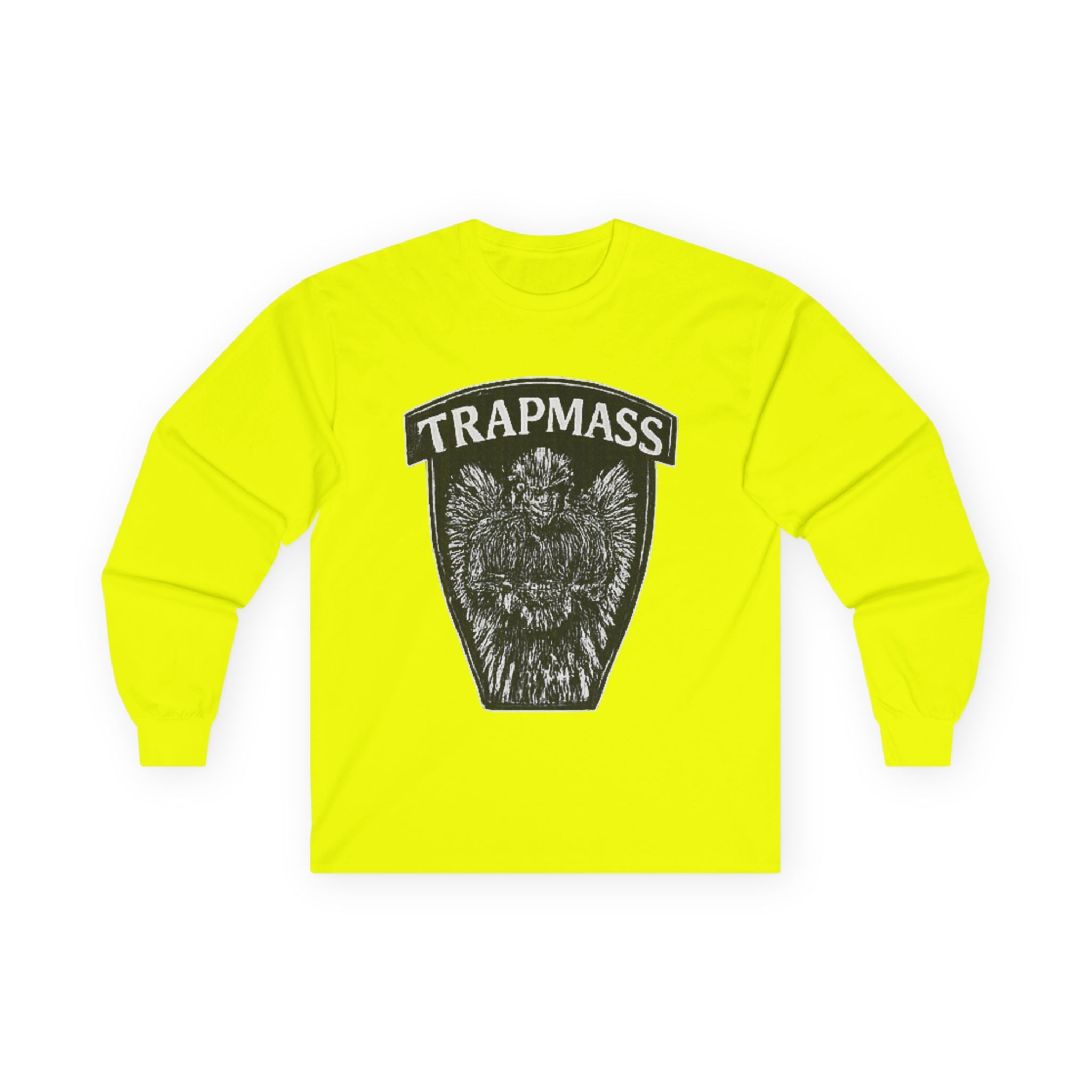 Trapmass Knife The Victory Long Sleeve Tee — Gothic Crest Graphic Shirt