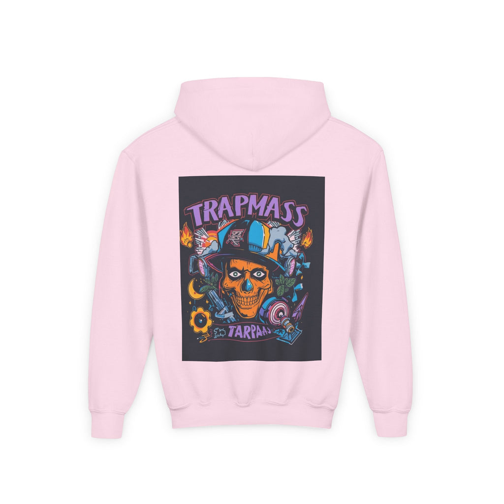 Trapmass Skull Graphic Hoodie — Youth Streetwear Rap-Inspired Pullover