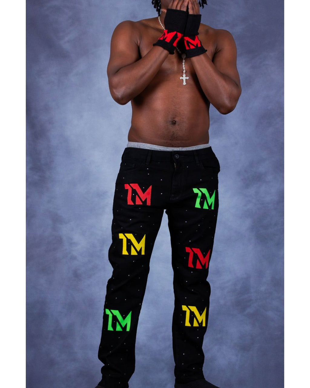 TrapMass “237 TM Rhinestone Denim” – Cameroon Edition