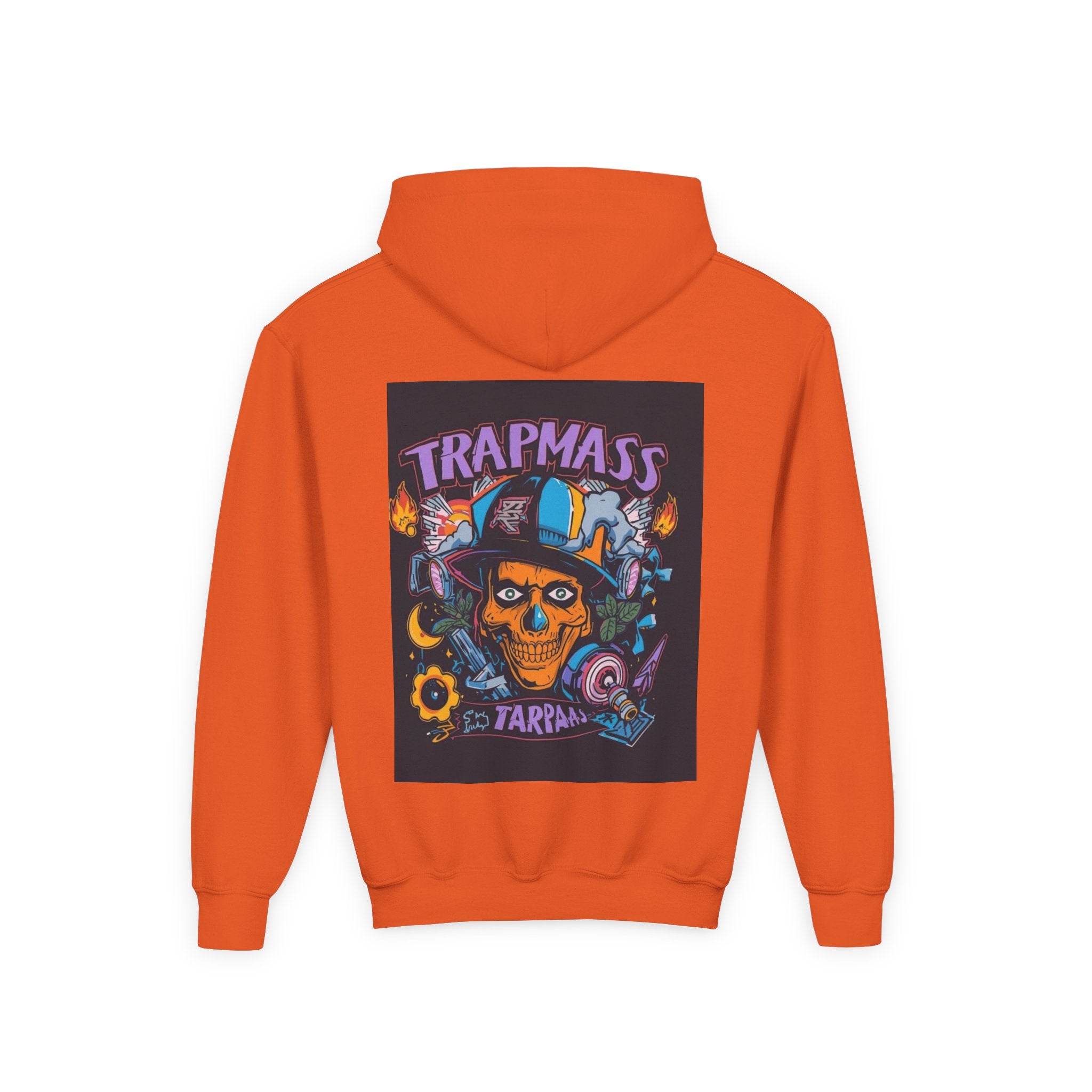 Trapmass Skull Graphic Hoodie — Youth Streetwear Rap-Inspired Pullover