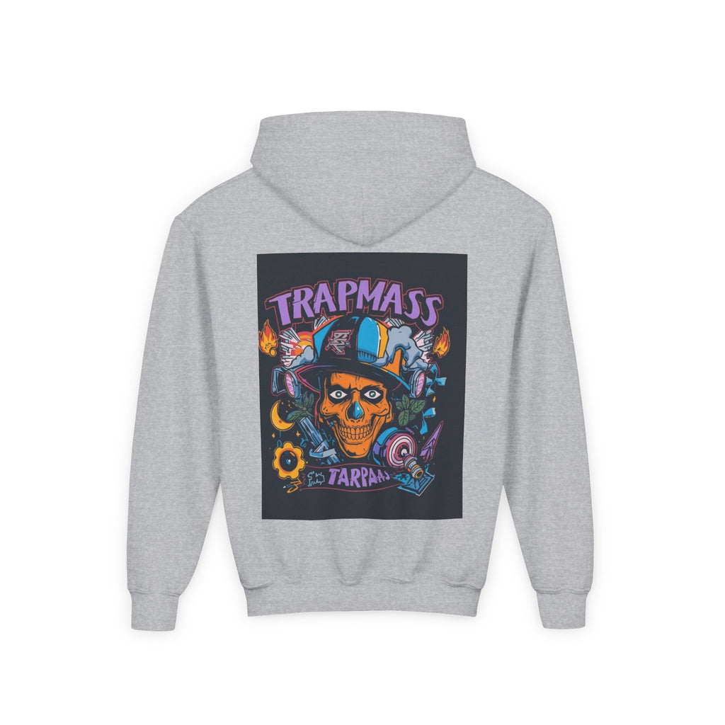 Trapmass Skull Graphic Hoodie — Youth Streetwear Rap-Inspired Pullover
