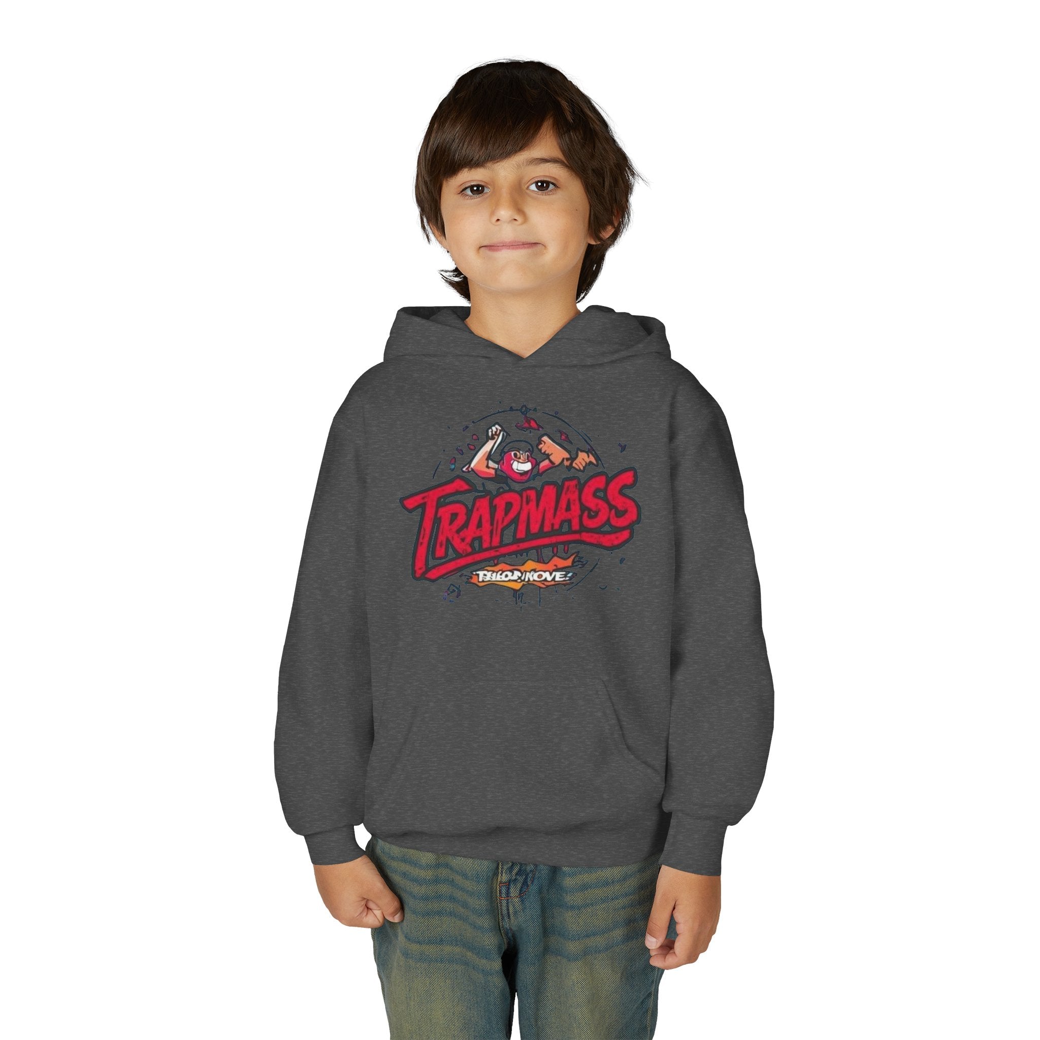 Trapmass Skull Graphic Hoodie — Youth Streetwear Rap-Inspired Pullover