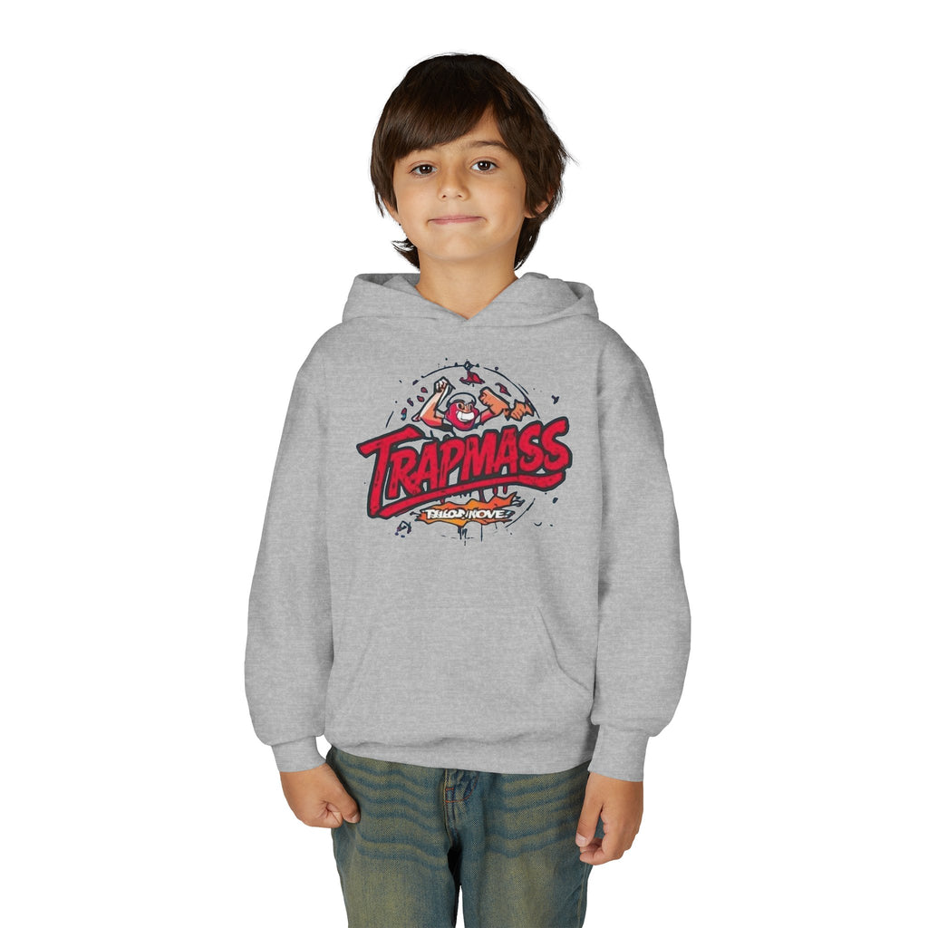 Trapmass Skull Graphic Hoodie — Youth Streetwear Rap-Inspired Pullover