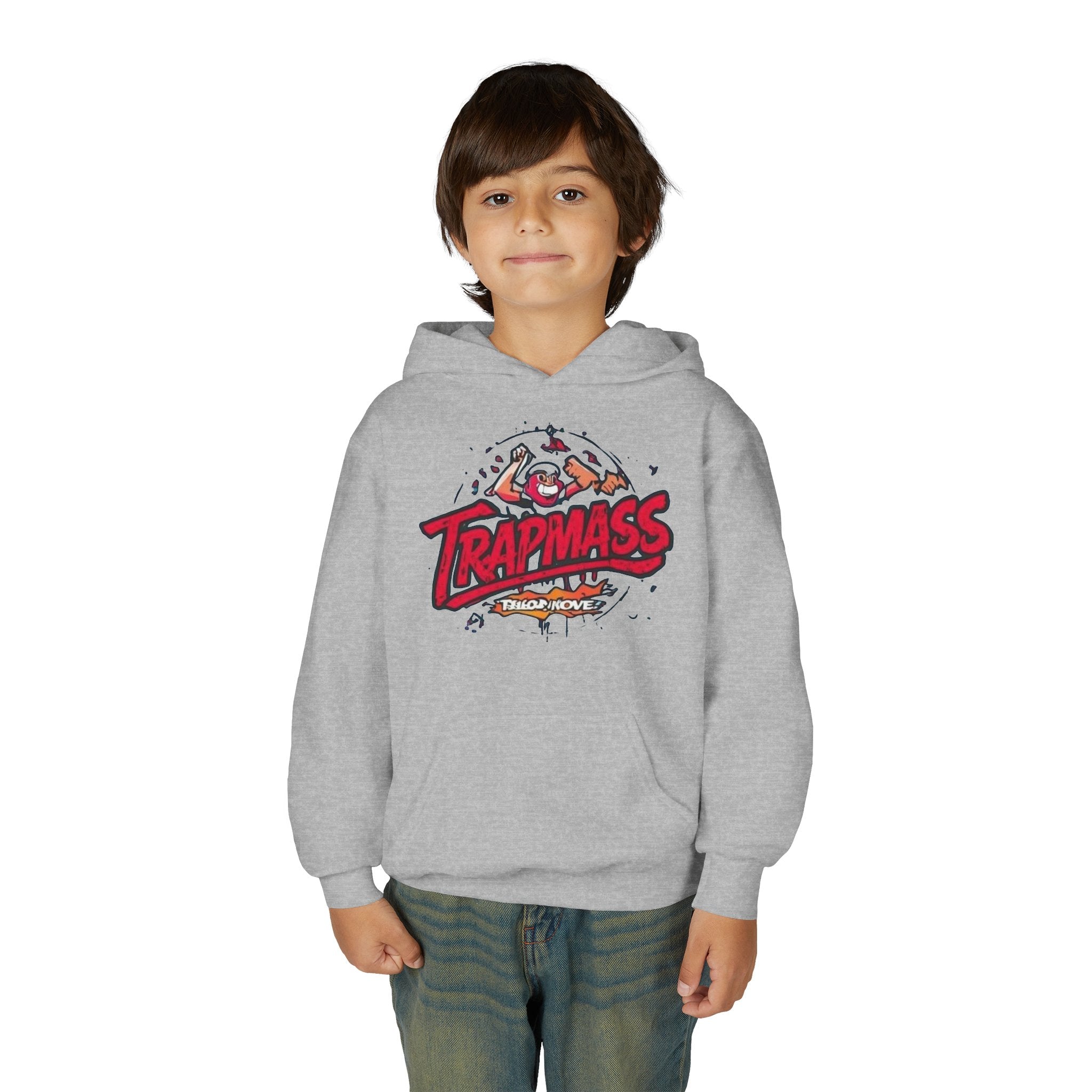 Trapmass Skull Graphic Hoodie — Youth Streetwear Rap-Inspired Pullover