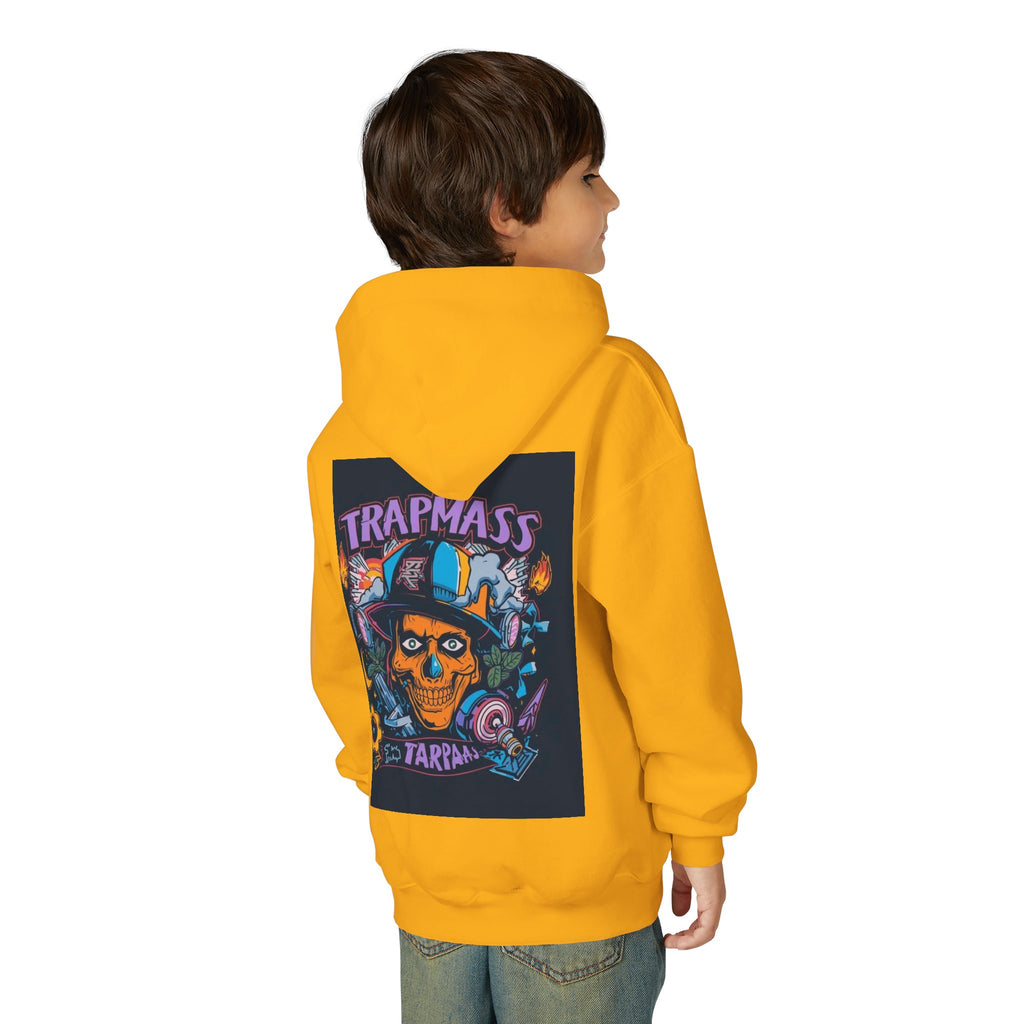 Trapmass Skull Graphic Hoodie — Youth Streetwear Rap-Inspired Pullover