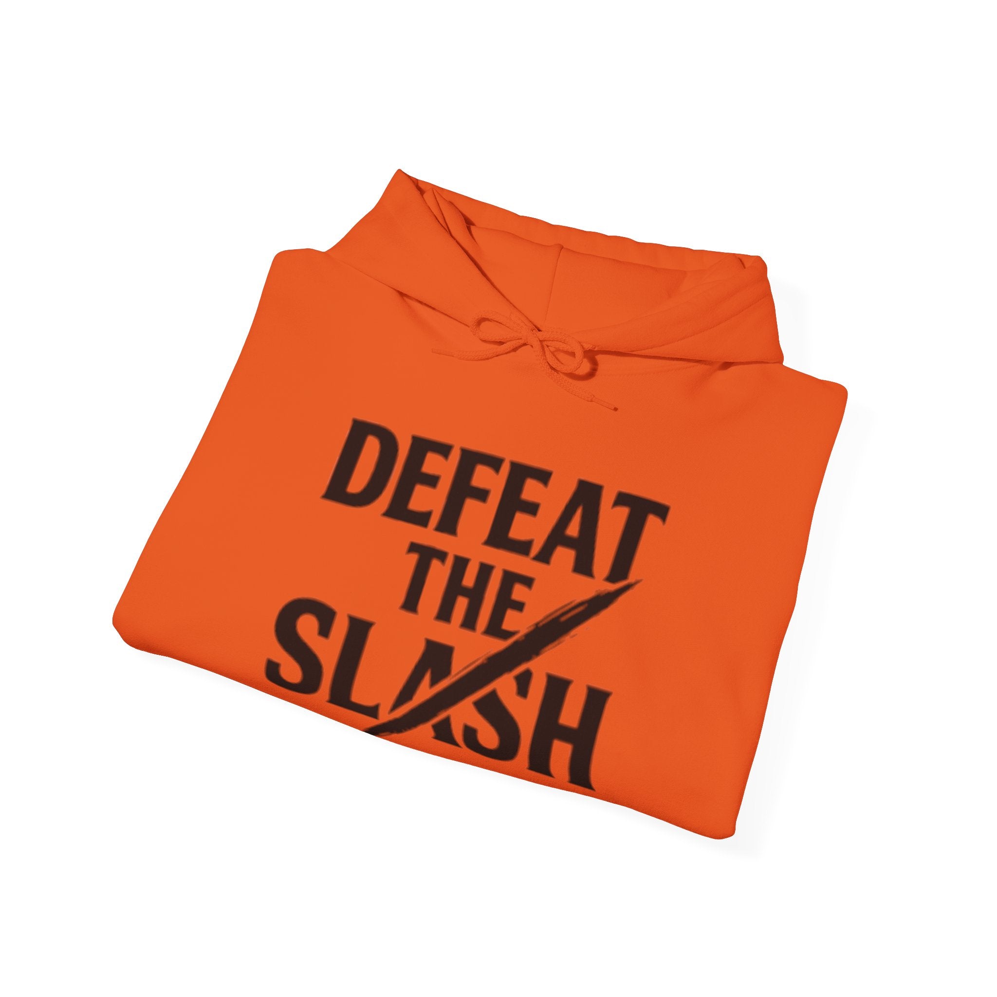 Defeat the Slash Hoodie – Graphic Streetwear Pullover (TrapMass Logo)