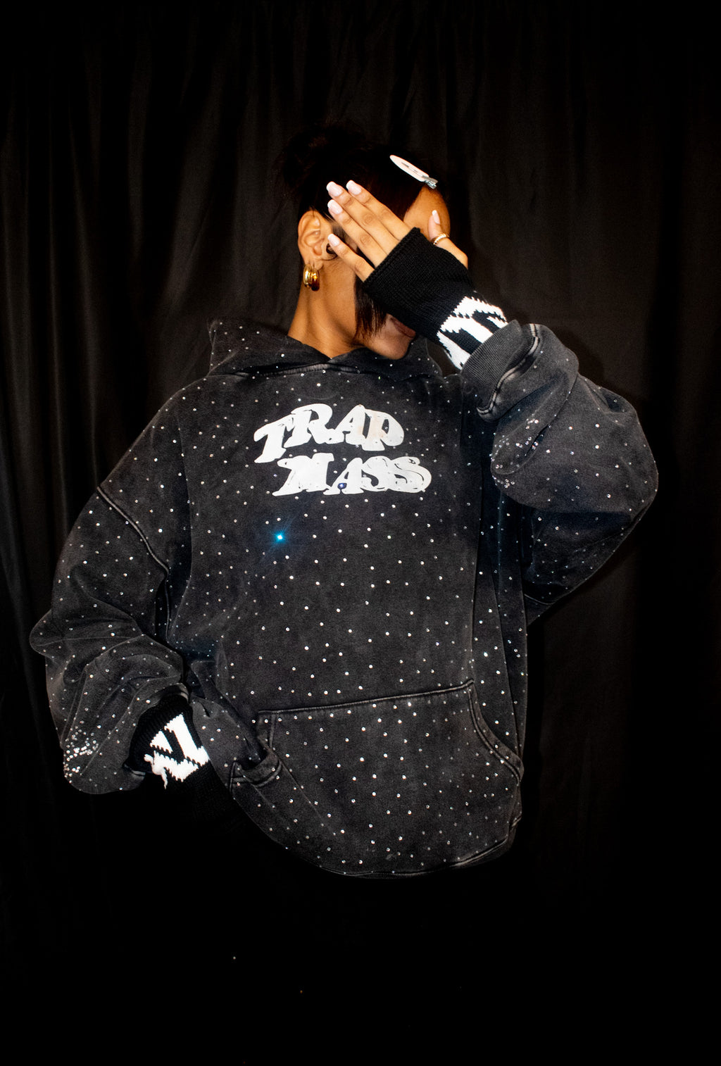 TrapMass Rhinestone Signature Hoodie